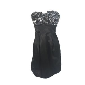 Prom Small Formal Short Black White Dress Lace